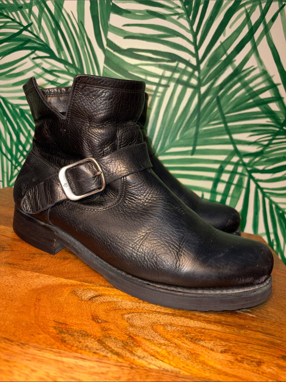 Frye Veronica Harness Boots Black Leather Women’s 9 M